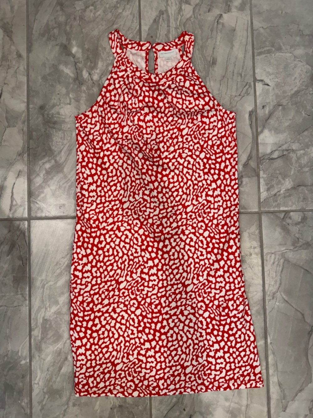 Women’s Red and White Leopard Dress